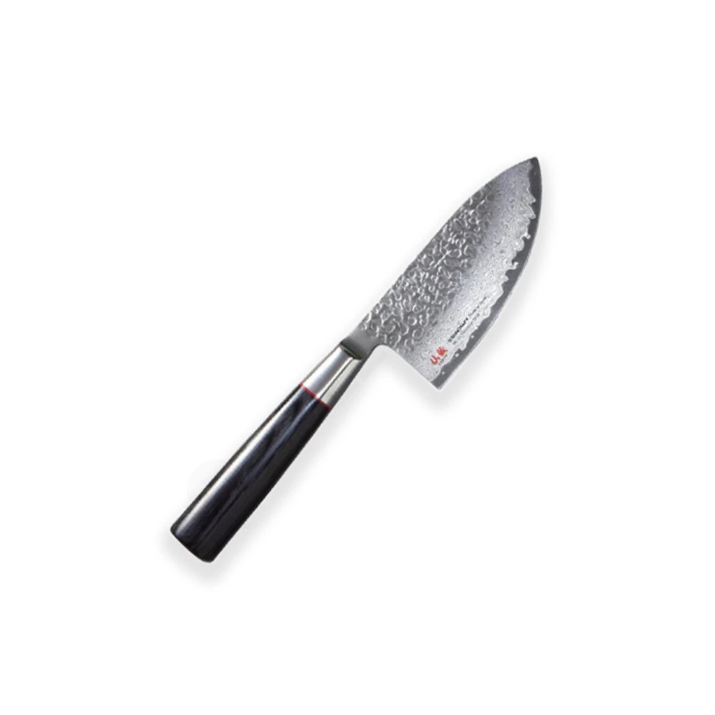 foto Japonsk� n�� mini-Chef 100mm Suncraft Senzo Classic Damascus VG10